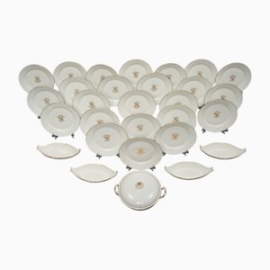 Napoleon III Porcelain Dinner Service from Sèvres, 1850, Set of 29