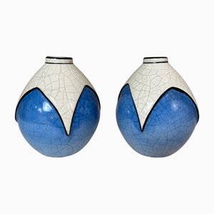 Vintage Vases from Longwy, 1930, Set of 2