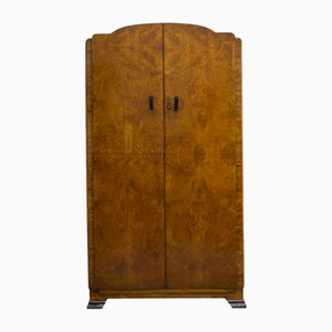 Armoire Compacte Art Déco en Noyer, 1930s