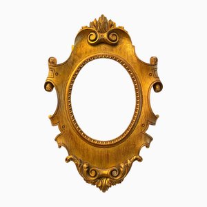 Cornice in legno dorato e foglia d'oro, Francia, anni '50