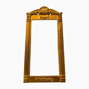 Marco de madera dorada en hoja de oro, años 50