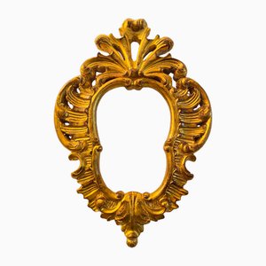 Marco Rocaille de madera dorada con pan de oro, años 20
