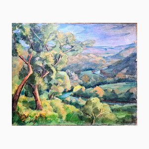 Jean Perret, Paesaggio post impressionista, Francia, anni '60