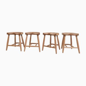 Vintage Wooden Stools, 2000, Set of 4