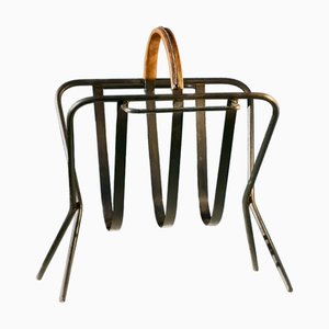 Portariviste Mid-Century moderno di Jacques Adnet, Francia, anni '50