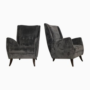 Vintage Lounge Chairs by Gio Ponti for Isa Bergamo, 1950s, Set of 2