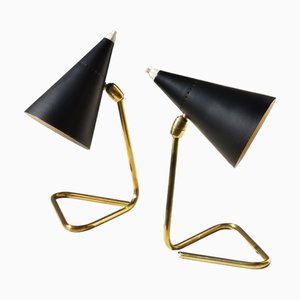Orientierbare Mid-Century Modern Tischlampen von Gilardi & Barzaghi, Italien, 1950er, 2er Set