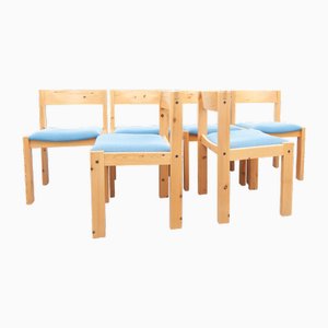 Sillas de comedor danesas vintage de pino. Juego de 6