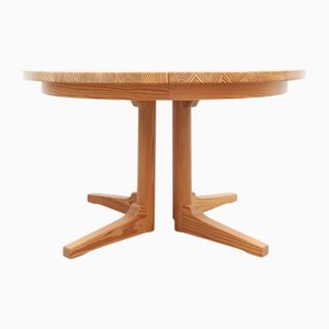 Mesa de comedor extensible de pino de Silkeborg Møbelfabrik, años 70