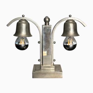 Art Deco Dutch Nickel Desk Lamp, 1930s