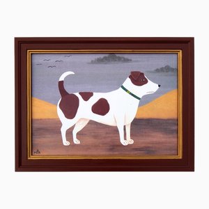 Matt Rix, Naive Style Jack Russell Terrier, Print, Framed