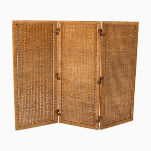 Mid-Century Modern Dividing Screen in Wicker, 1950s