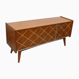 Mid-Century Sideboard mit 2 Türen und 3 Schubladen aus Buchenholz, 1950er