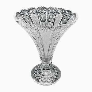 Vaso antico in cristallo a taglio brillante, fine XIX secolo