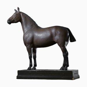 Max Landsberg, Oldenburg Draft Horse Model, 1900s, Plaster