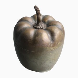 Pumpkin-Shaped Metal Box, Italy, 1950s