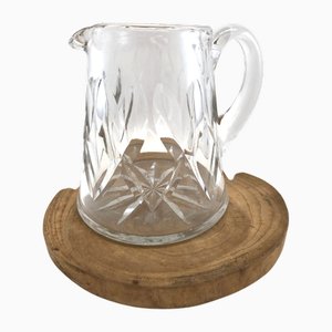 Jarra de agua vintage de cristal de Saint-Louis, años 90