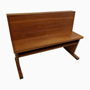 Vintage Dutch Oak Bench, 1950s