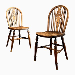 Sedie Windsor antiche, Regno Unito, fine XIX secolo, set di 3
