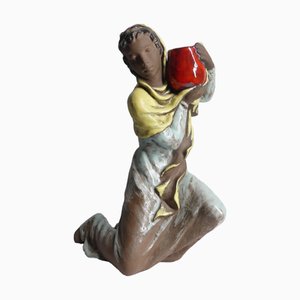 Keramikfigur von Lore Friedrich-Gronau von Karlsruher Majolica, 1950er