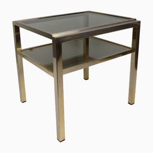 Vintage Side Table with Brass Frame from De Knudt