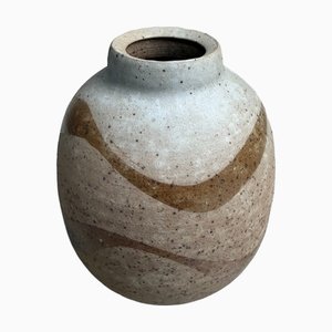 Japanische Studio Keramik Ikebana Vase von Nakata Ryōji, 1980er