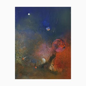 Barbara Hubert, Galaxy 4, 2025, Öl auf Leinwand