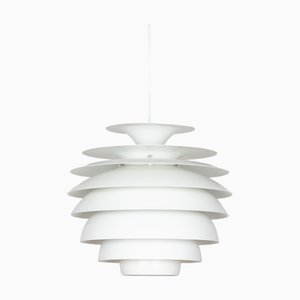 Lámpara colgante vintage de Bent Karlby para Lyfa, Dinamarca, años 70