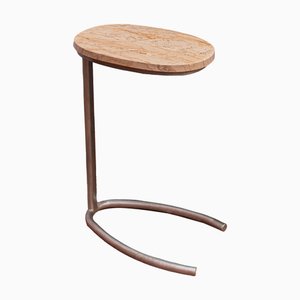 Narrow Marble Top Side Table from Forzini