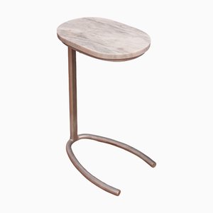 Schmaler Beistelltisch aus Marmor von Forzini