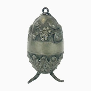 Art Nouveau French Tin Egg Box by Albert Chezal for Etains Dart, 1900s