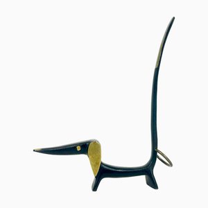 Mid-Century Modern Dackel Schmuckring von Walter Bosse für Herta Baller, Österreich, 1950er