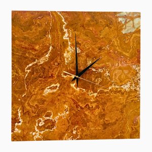 Brown Onyx Wall Clock by Forzini