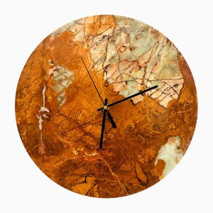 Brown Onyx Wall Clock by Forzini