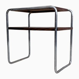 Mesa auxiliar Bauhaus de acero tubular de Marcel Breuer para Slezak, años 30