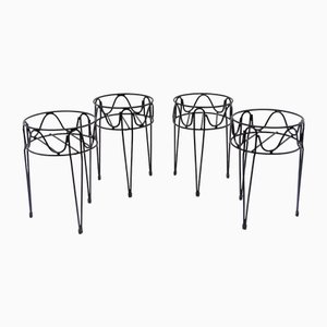 Mid-Century Modern Blumenständer aus Metall, Schweden, 1950er, 4 . Set