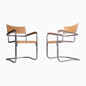 B 34 Armlehnstühle von Marcel Breuer für Samal & Co., 1930er, 2er Set