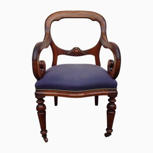 Antique Victorian Armchair in Walnut, 1890s