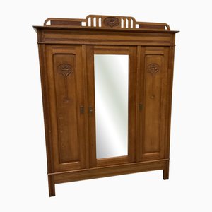 Antiker Jugendstil Kleiderschrank, 1910
