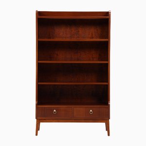 Libreria Mid-Century in mogano, anni '60