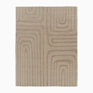 Textural Rug in Beige-Cream Tones by Rug&Kilim