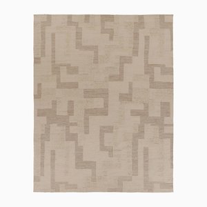 Textural Rug in Beige-Cream Tones by Rug&Kilim