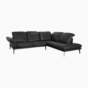 Sherry Corner Sofa in Anthracite Leather from Willi Schillig