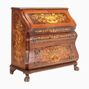 Armario con solapa enchapado en varias maderas