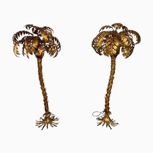 Deutsche Palmen Stehlampen von Hans Kögl, 1970er, 2er Set