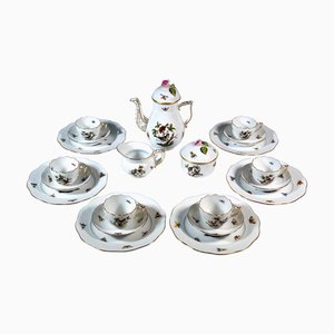 Set da dessert per sei persone Oiseaux di Herend Rothschild, set di 21