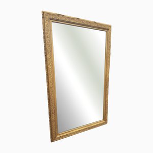 Grand Miroir Antique en Bois Sculpté et Doré au Gesso, Angleterre, 19ème Siècle