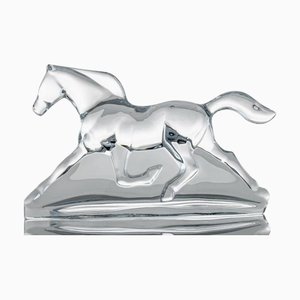 Apollon Troika Horse in Clear Crystal from Baccarat, France, 1996