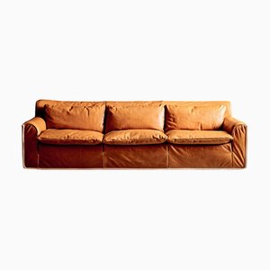 Leather Heli Three-Seater Sofa by Otto Zapf for Knoll International, 1980s