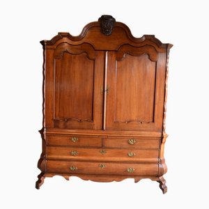 Mobiletto Biedermeier antico in quercia, inizio XIX secolo